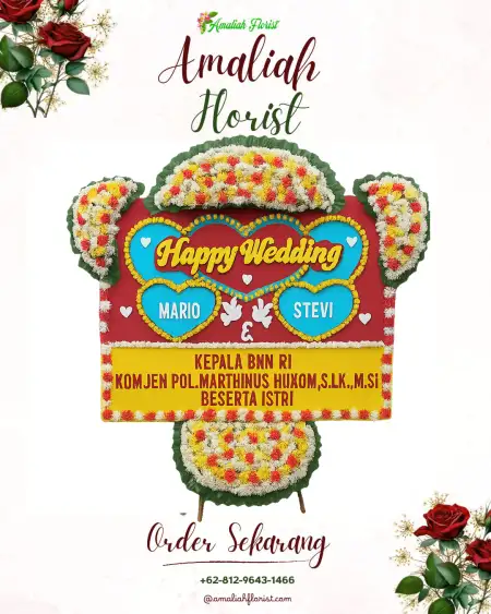 Papan Bunga Pernikahan Bangak